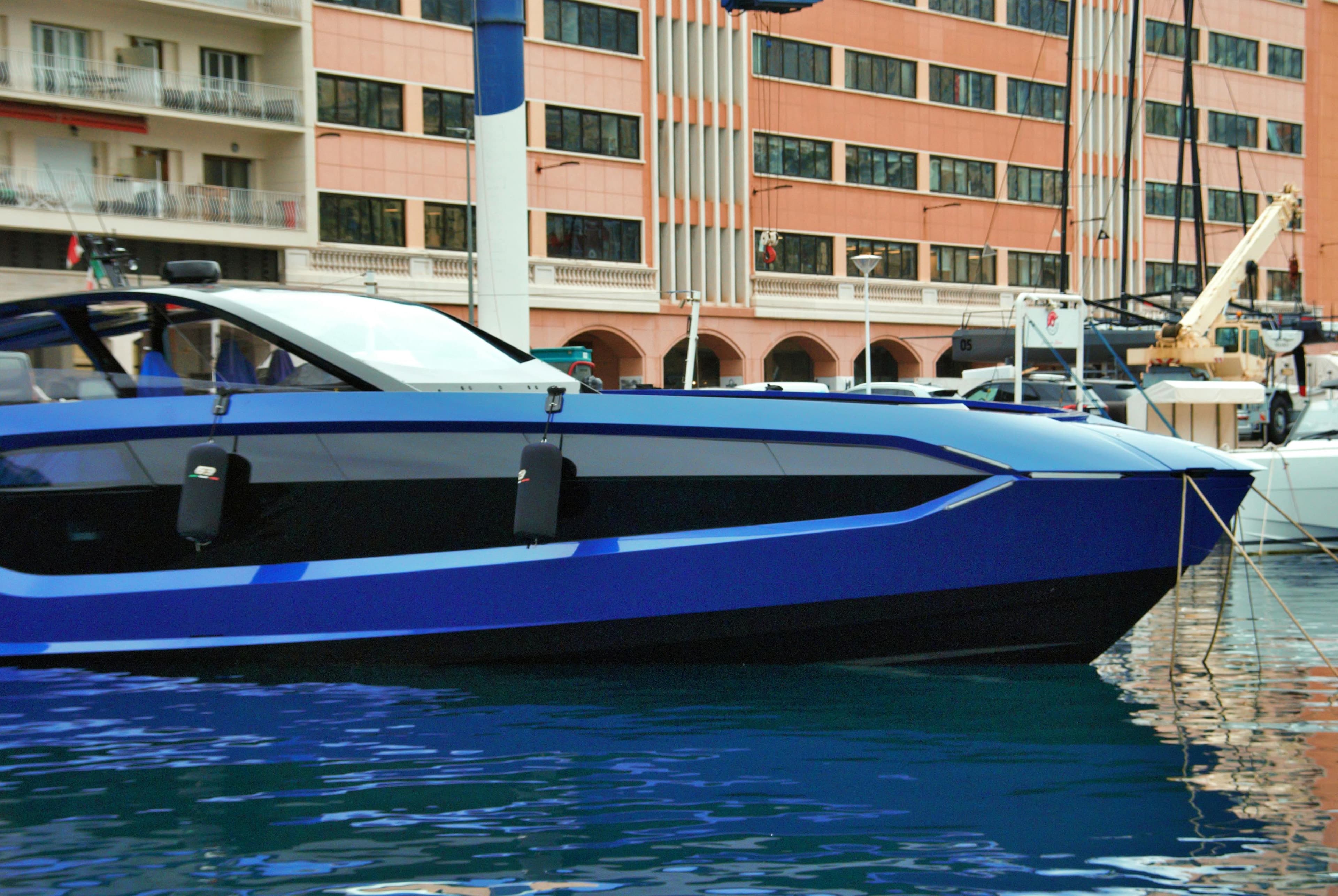 Luxury yacht in harbor